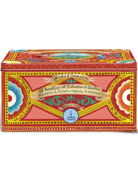 PANETTONE D&G AL PISTACCHIO DI SICILIA CON CREMA SPLMABILE AL PISTACCHIO